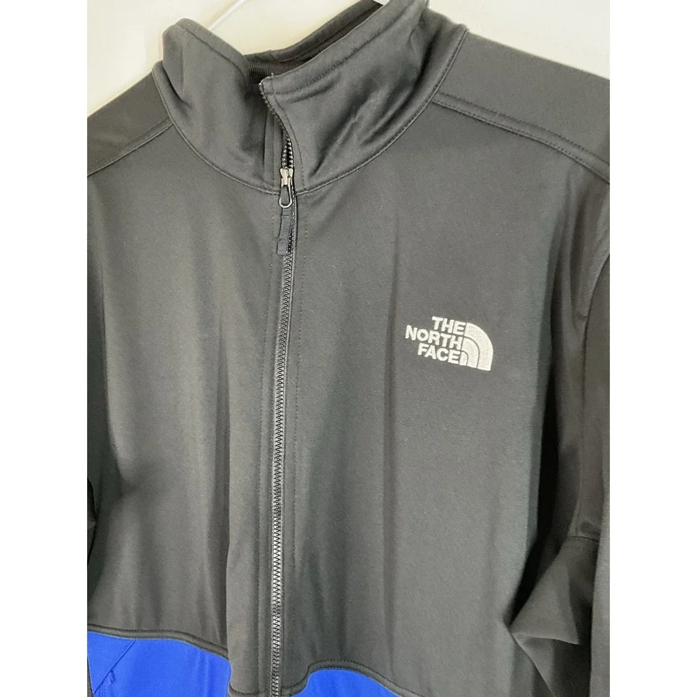The North Face Fleece Lined Windwall Jacket Full‎ Zip Black/Blue Men Size L